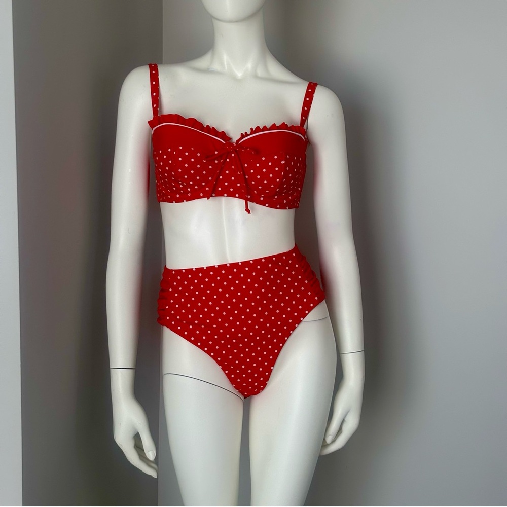 Joe Browns Red Polka Dot High-Waist Bikini